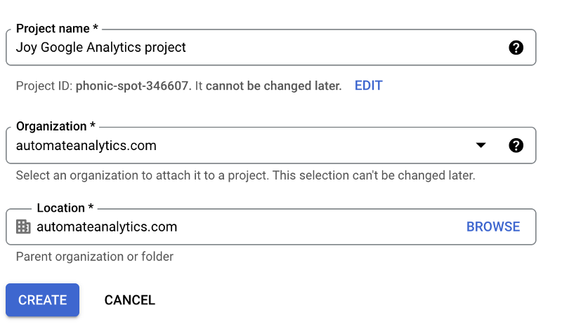 ตั้งค่าโครงการใหม่ใน BigQuery
