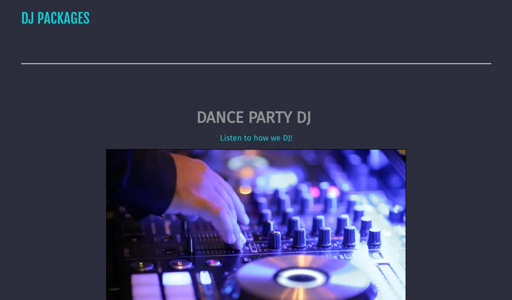 网站设计灵感：Bandzoogle 上的最佳婚礼 DJ 网站