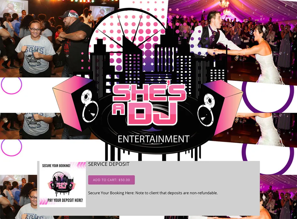 网站设计灵感：Bandzoogle 上的最佳婚礼 DJ 网站