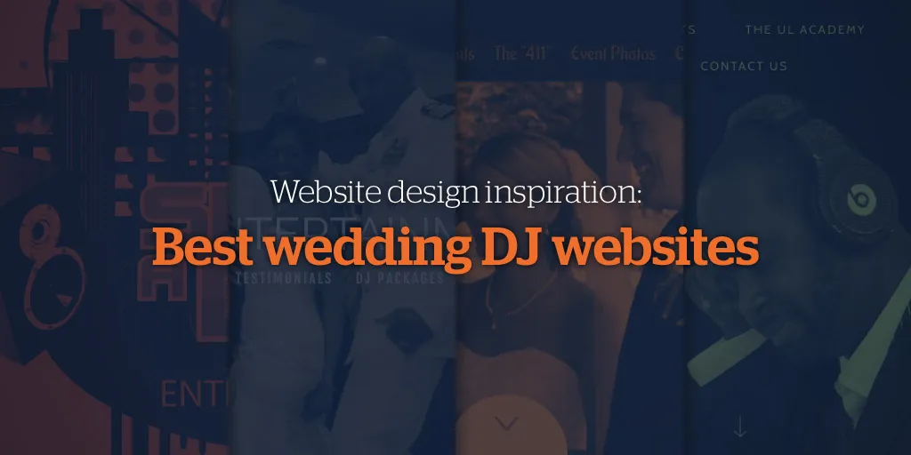 网站设计灵感：Bandzoogle 上的最佳婚礼 DJ 网站