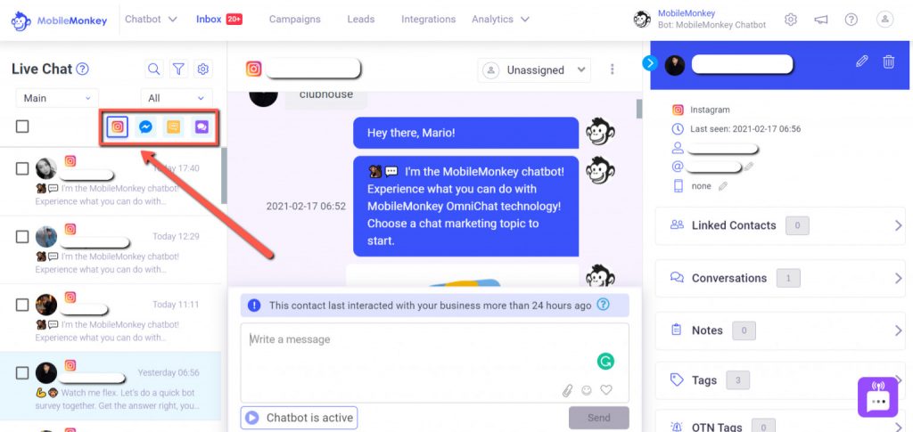Rispondi agli utenti di Instagram dal tuo desktop
