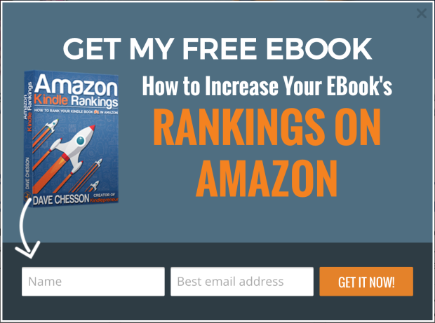 exemple de pop-up d'intention de sortie kindlepreneur