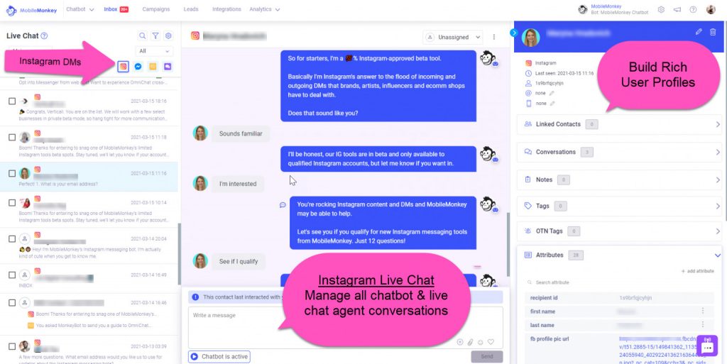 Instagram-Bot für Direktnachrichten