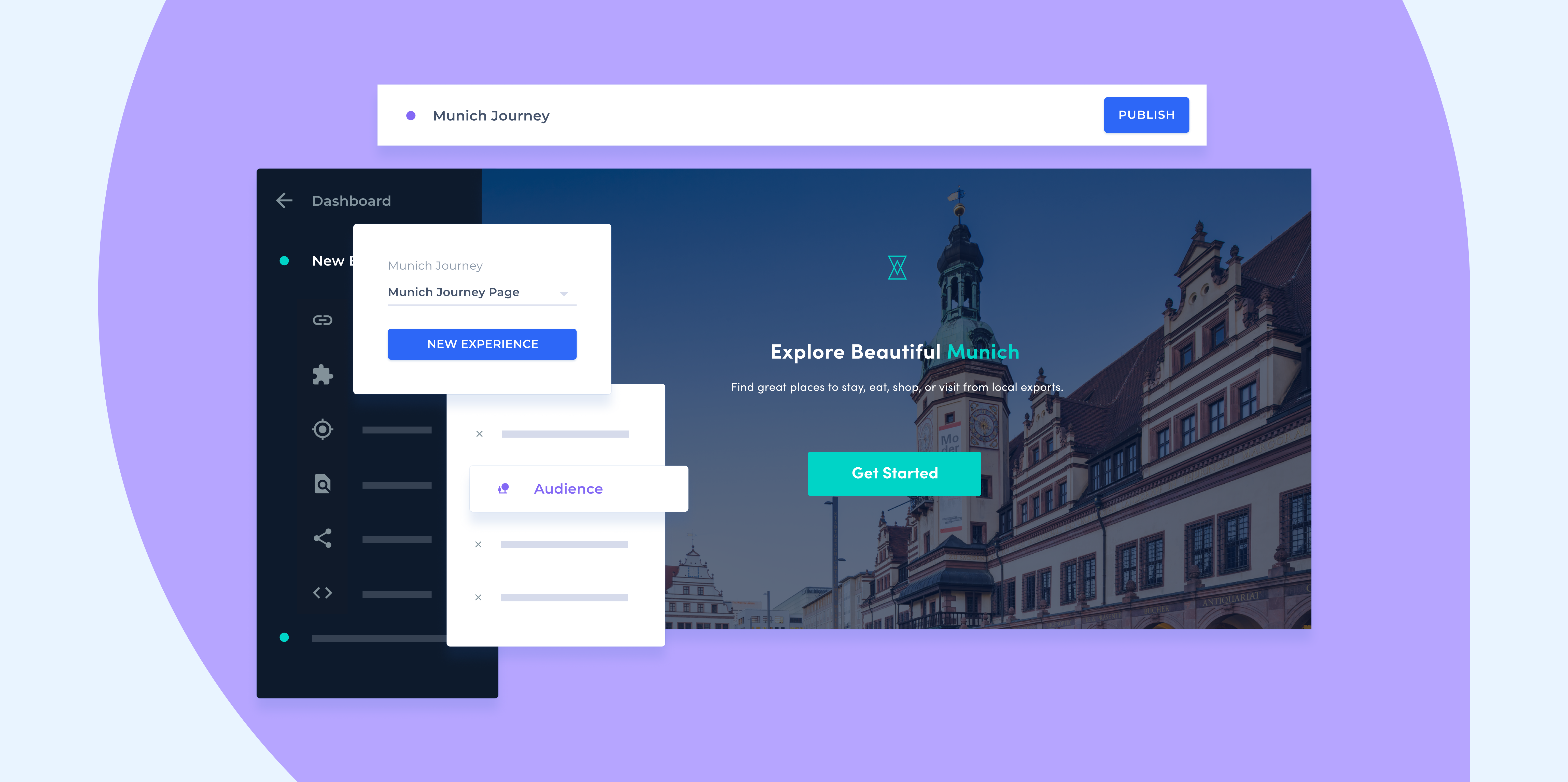 ภาพเน้นการปรับแต่งส่วนบุคคล: สร้างหน้า Landing Page ที่ไม่ซ้ำใครและเป็นส่วนตัวสำหรับทุกกลุ่มโฆษณาและเป้าหมาย แสดงหน้าที่เกี่ยวข้องแบบไดนามิกให้กับผู้ชมที่ตอบรับ