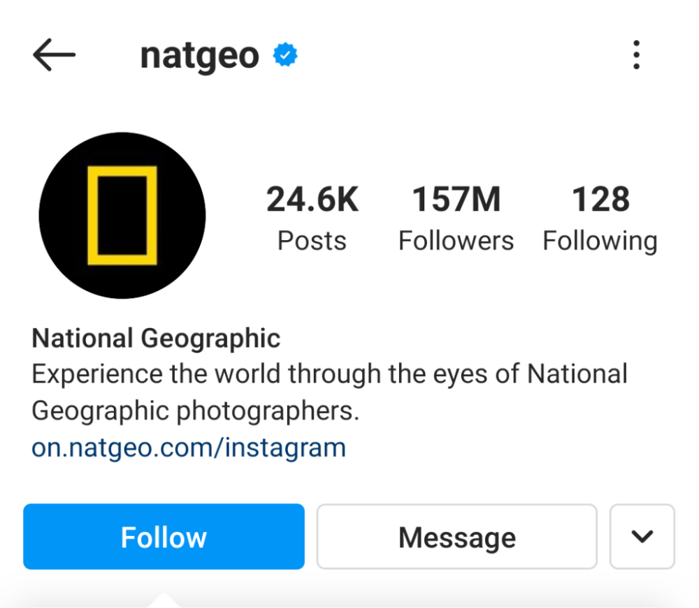 Profil National Geographic na Instagramie. „Poznaj świat oczami fotografów National Geographic”.