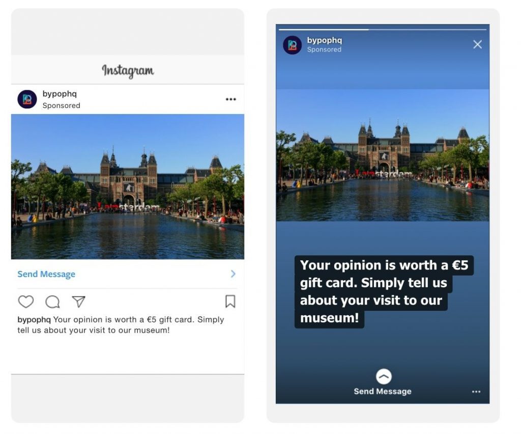 Fai clic sull'esempio di annuncio diretto di Instagram 4
