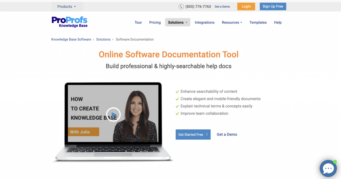 ProProfs yazılım dokümantasyon aracı