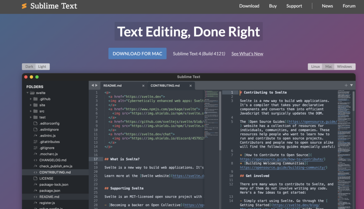 sublimetext yazılım dokümantasyon aracı