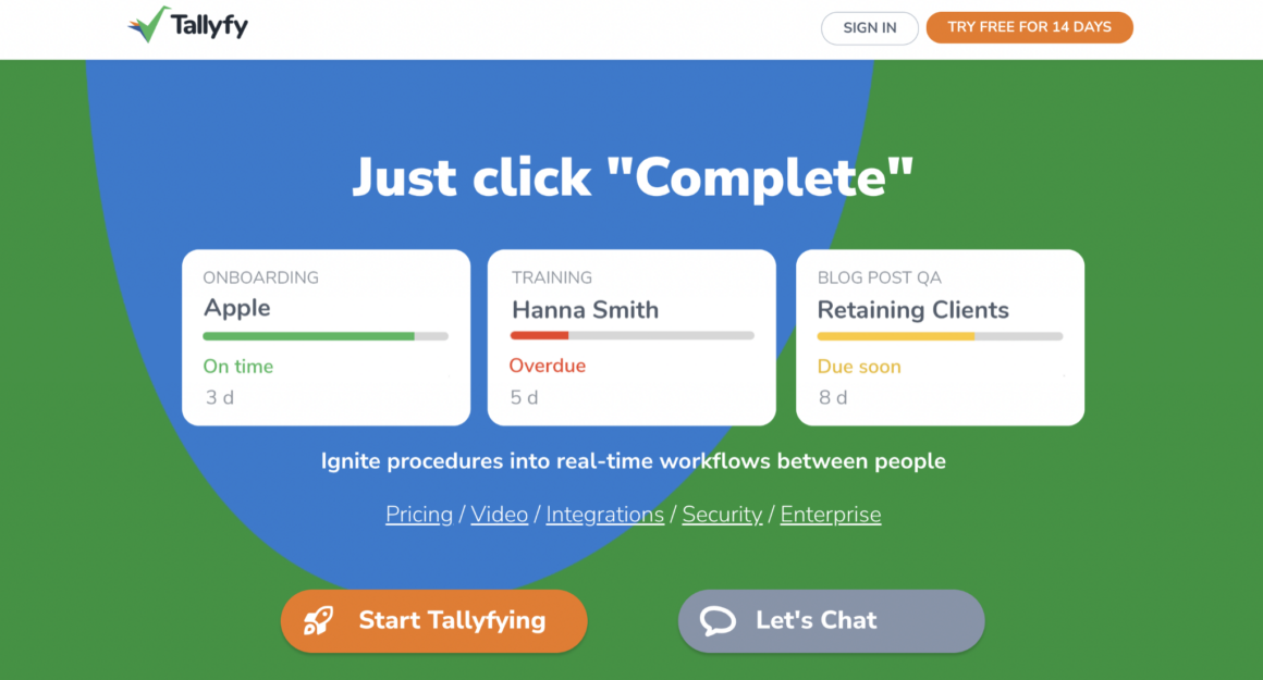 Tallyfy yazılım dokümantasyon aracı