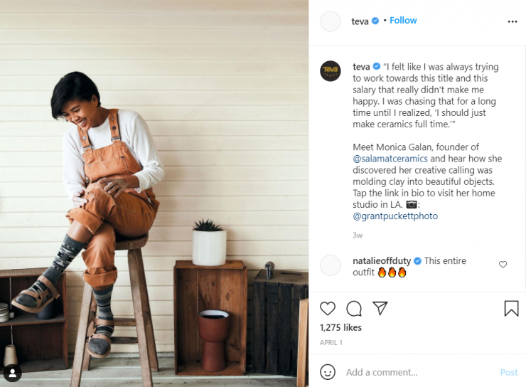Caption senyum Teva.
