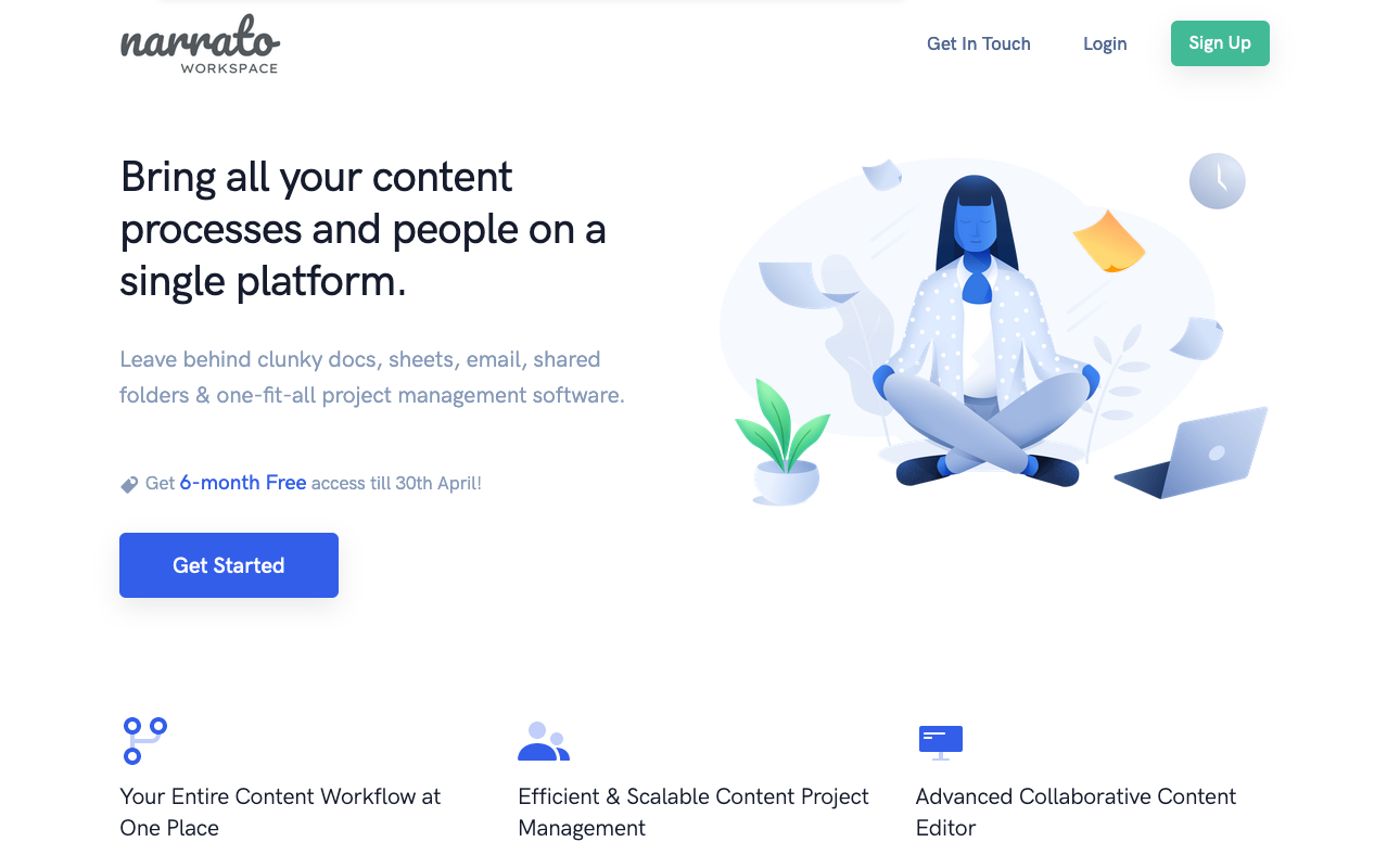 Narrato Workspace - Flux de lucru de conținut și software de gestionare a proiectelor