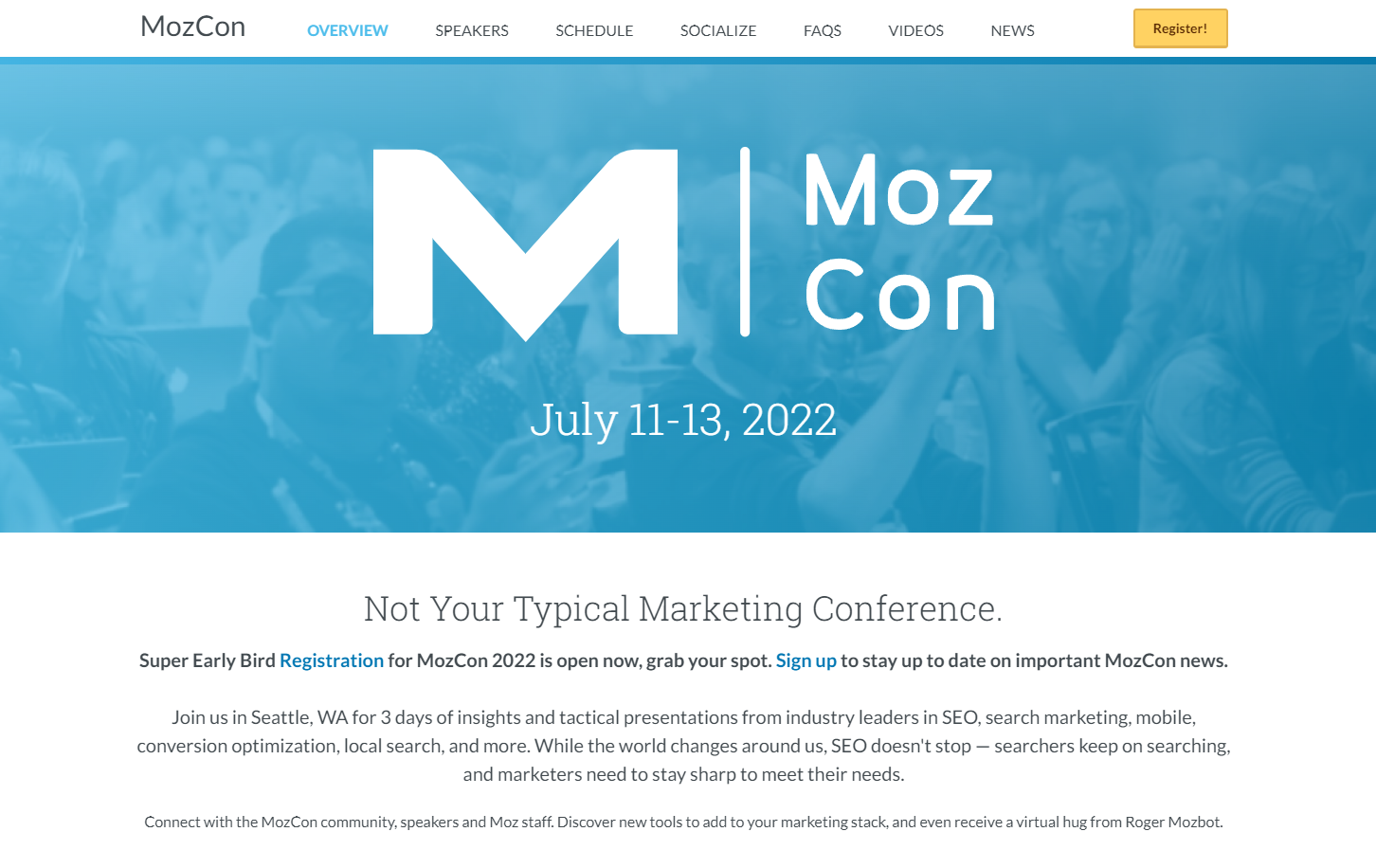 Conferința de marketing MozCon în 2022