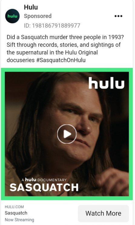 โฆษณาสารคดี Hulu