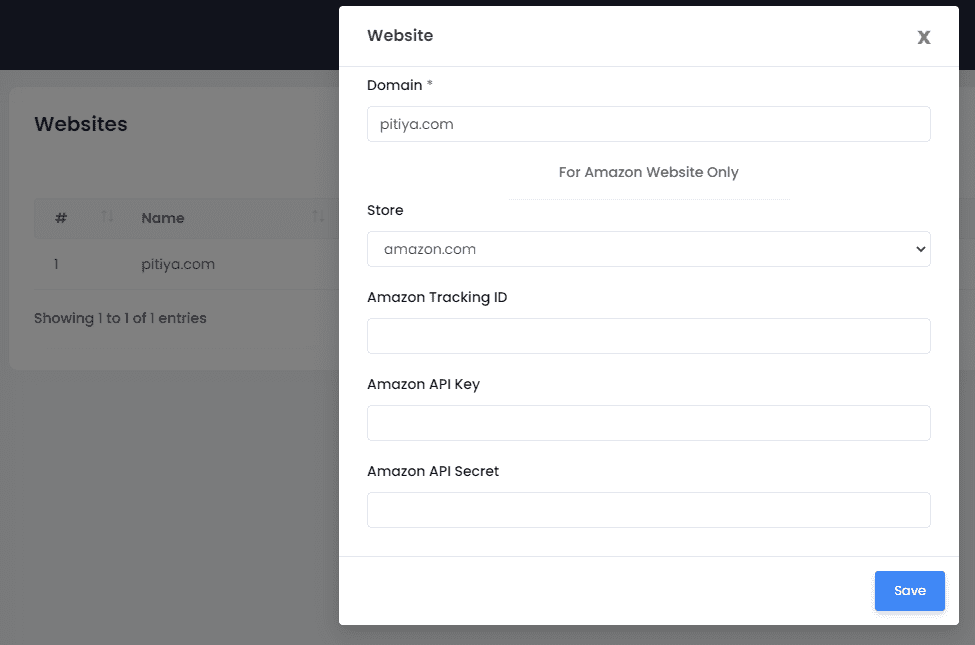 附属的 Amazon Associates 集成