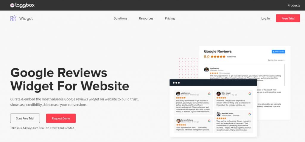 Tagbox 网站 Google 评论小部件