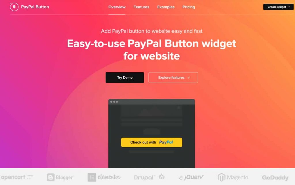Elfsight PayPal 按钮小部件