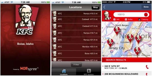 Exemple KFC de campagnes géo-ciblées
