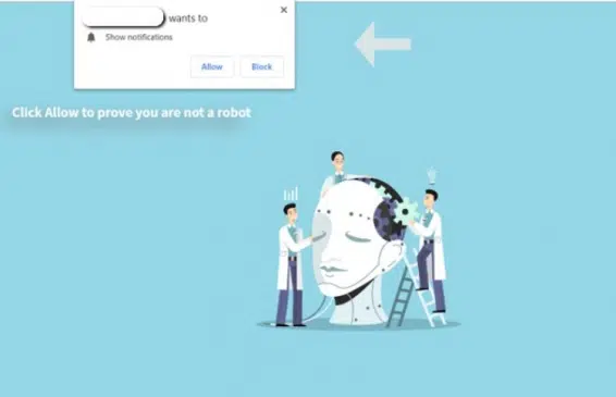 プッシュ通知のSmartlinkランディングページがどのようになるかの例を次に示します。