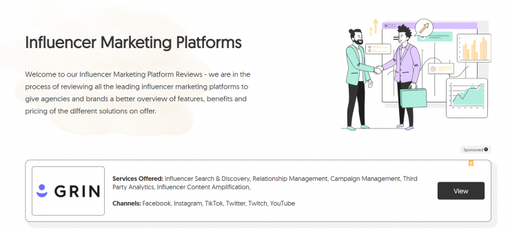 Bewertungen von Influencer Marketing Hub.