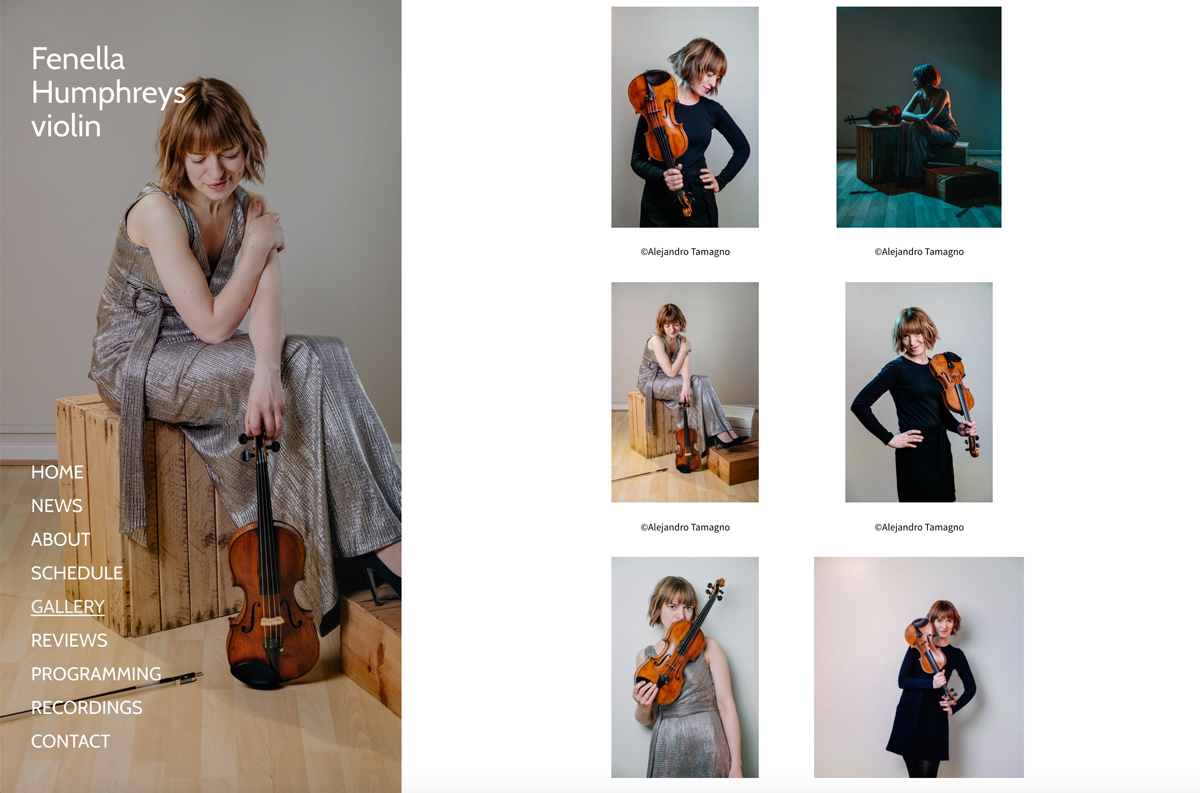 Design der Bandwebsite - Verwenden Sie professionelle Fotos