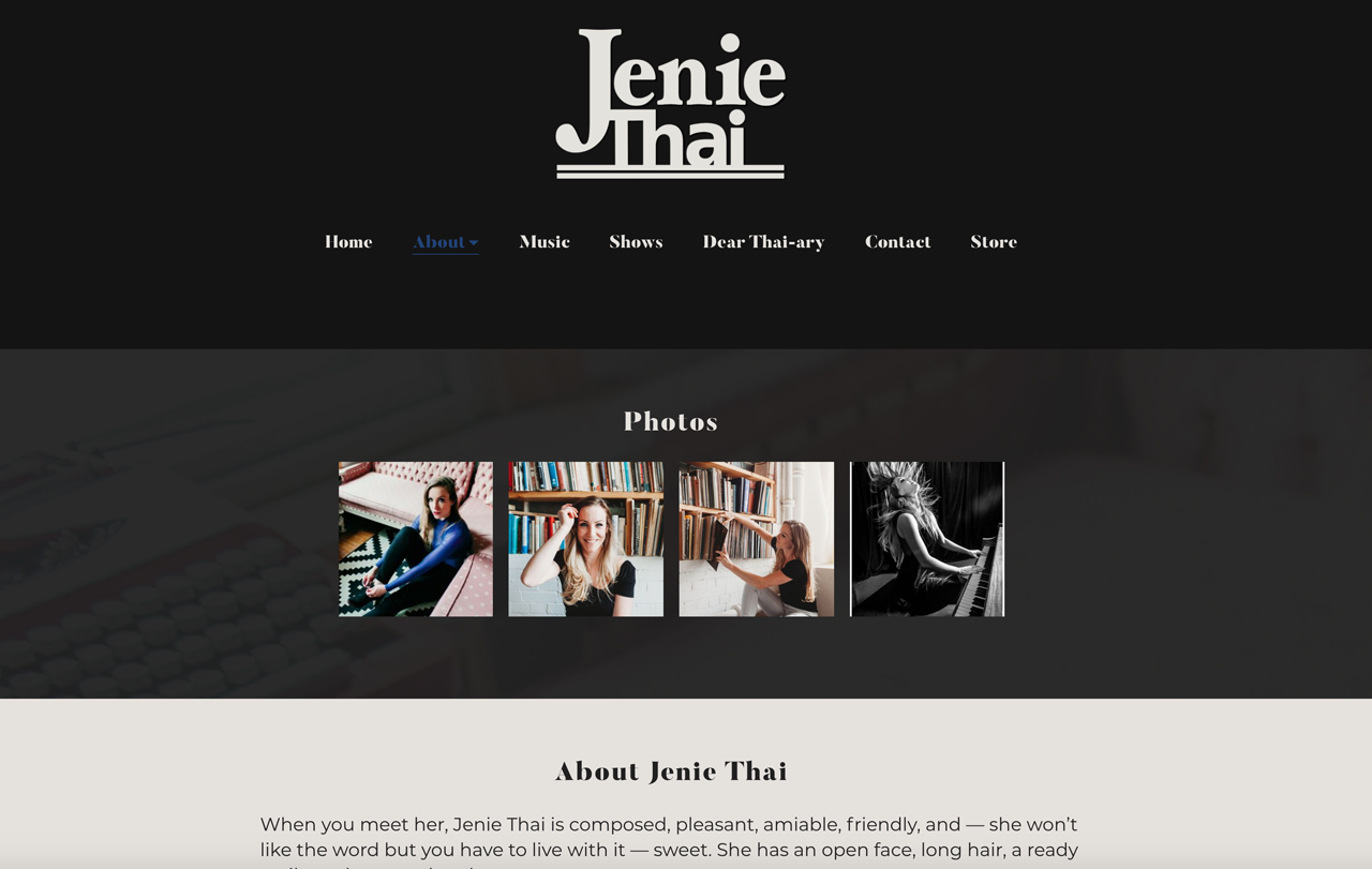 훌륭한 피아니스트 웹사이트를 디자인하는 방법 - Jenie Thai