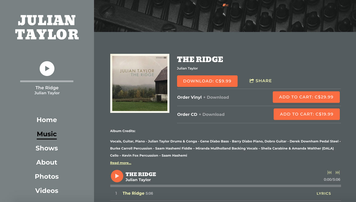 Bandzoogle en 2020 : Développer les outils en ligne pour les musiciens