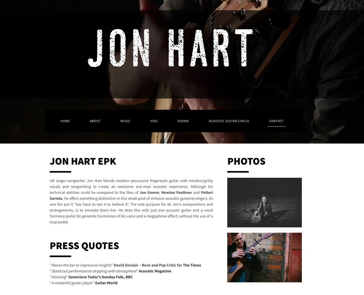 Templat situs web terbaik untuk gitaris
