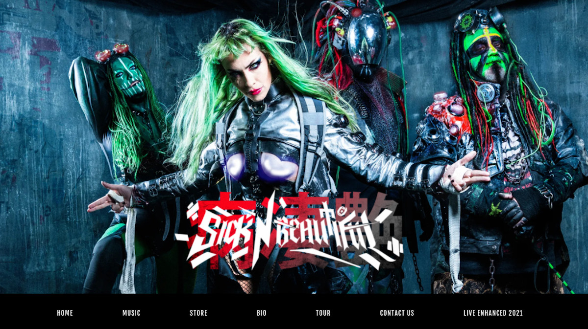 Come progettare un sito Web di band di metallo - Modello di band di metallo - Sick n Beautiful