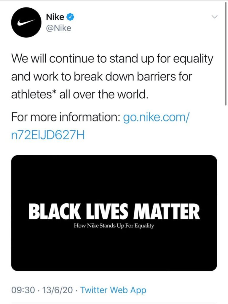 contoh pemasaran media sosial nike