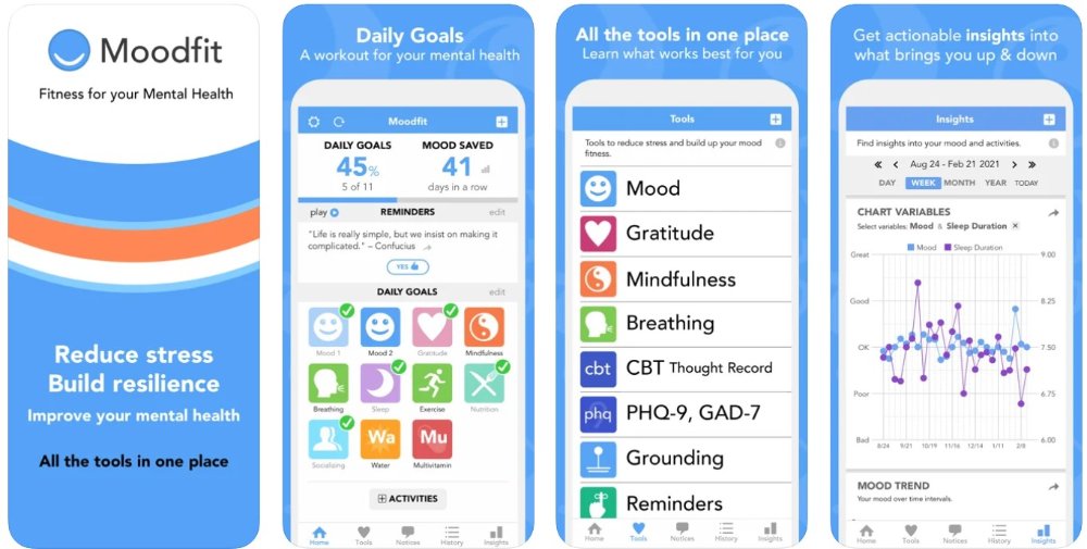 Beispiel einer App für psychische Gesundheit