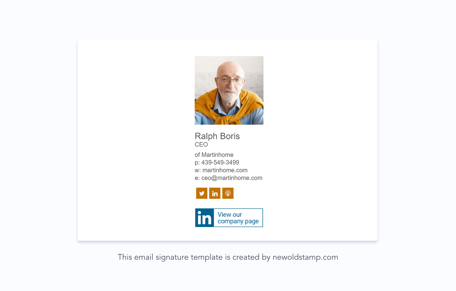 Semnătură de e-mail pentru un agent imobiliar