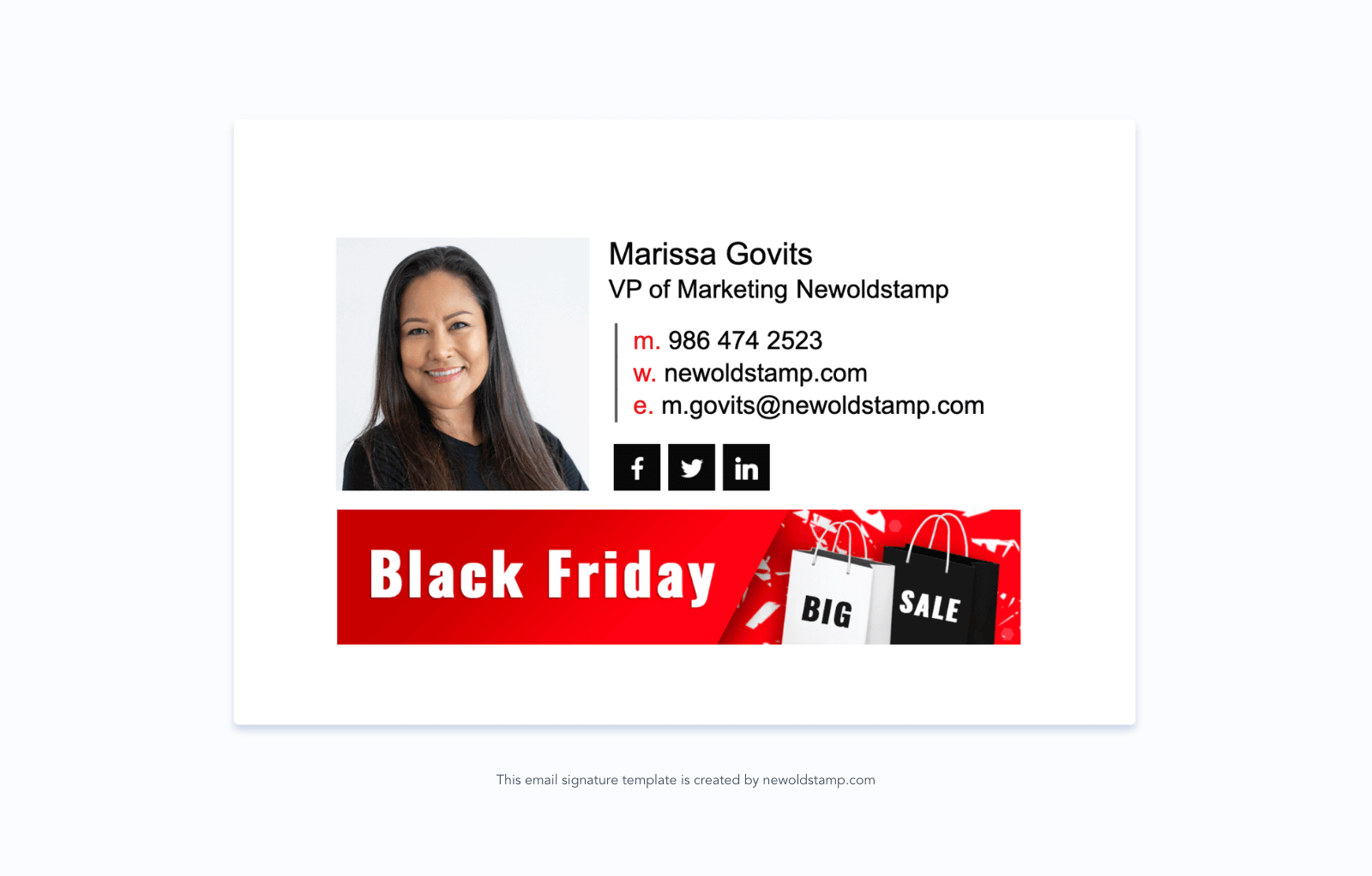 ลายเซ็นอีเมล Black Friday และ Cyber ​​Monday