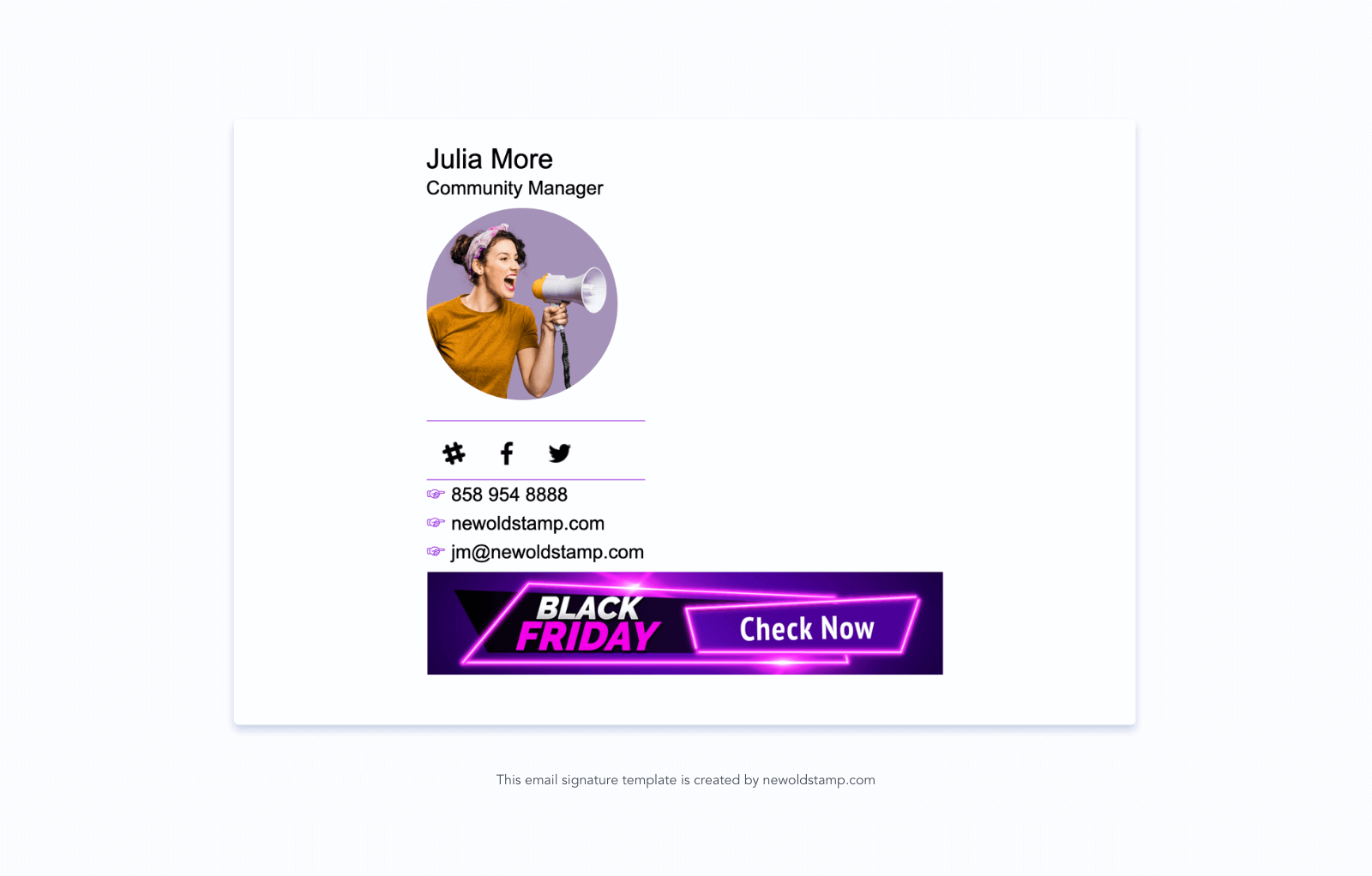 ลายเซ็นอีเมล Black Friday และ Cyber ​​Monday