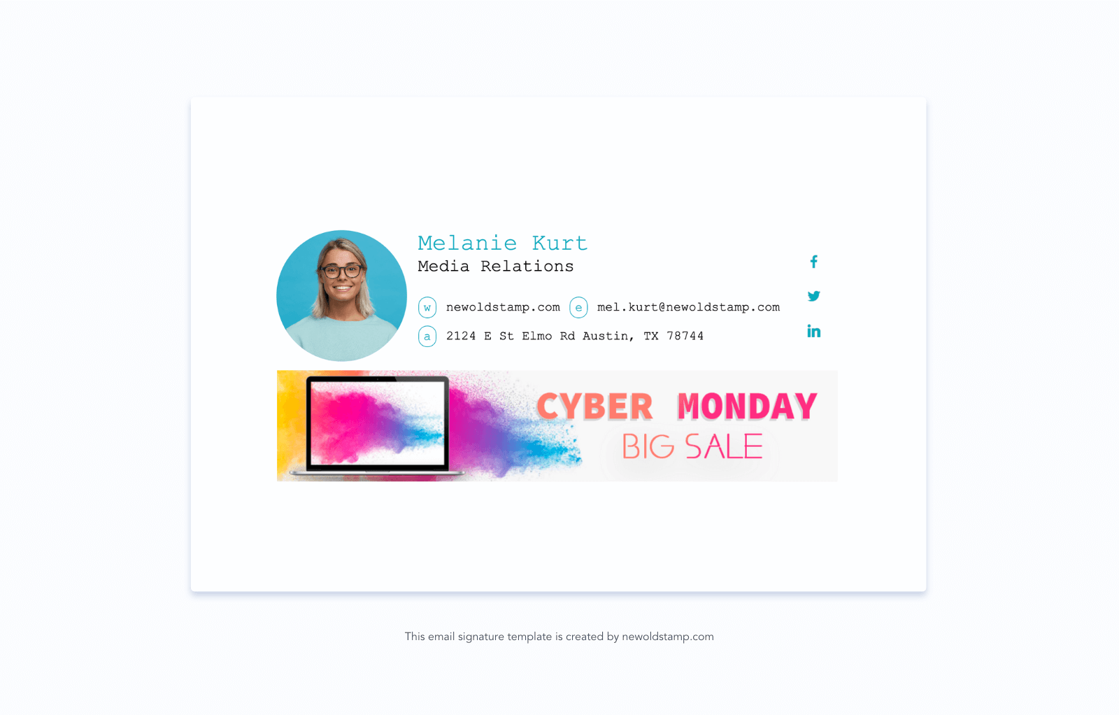 ลายเซ็นอีเมล Black Friday และ Cyber ​​Monday