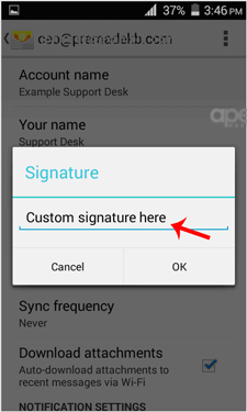 firma personalizada aquí