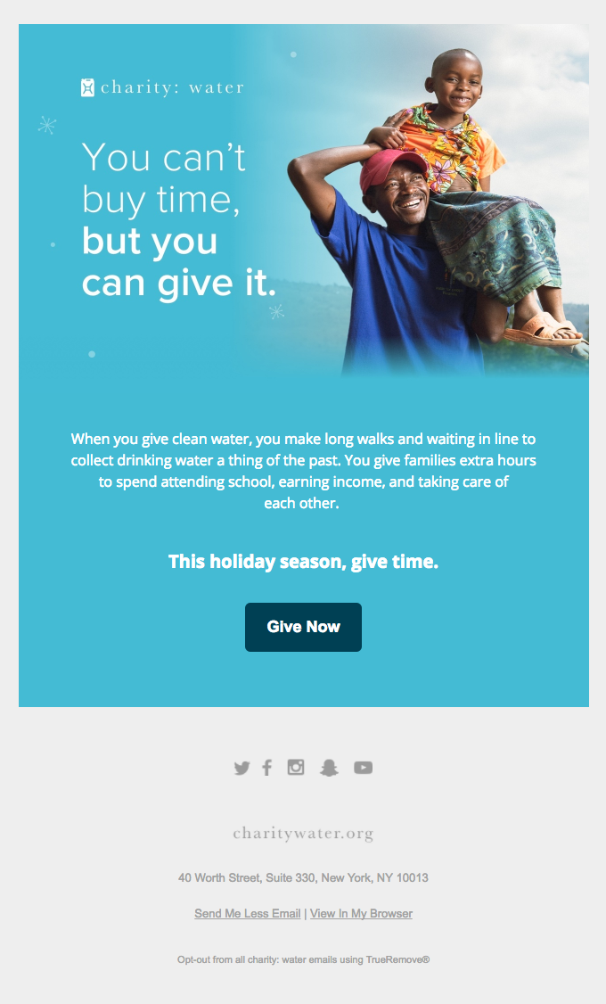 correo electrónico de donación
