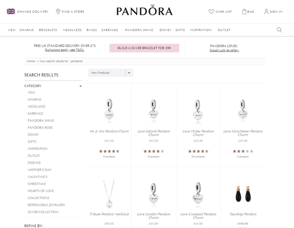 barra di ricerca Pandora