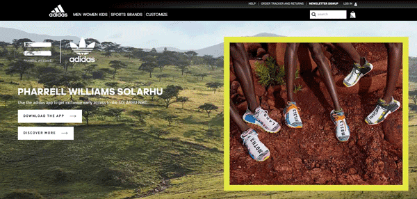 barra di ricerca adidas