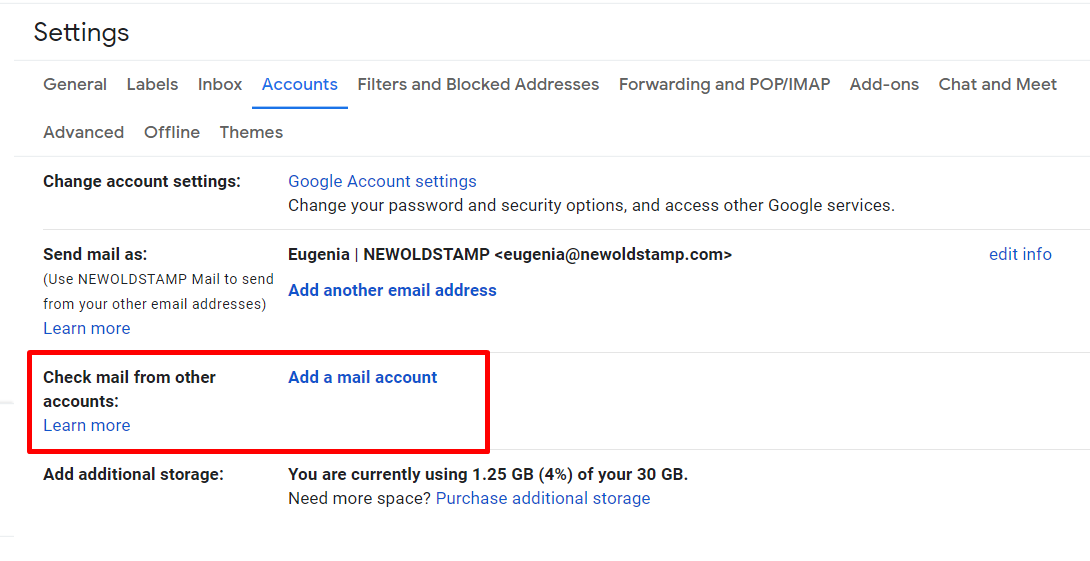 Gmail'deki diğer hesaptaki postaları kontrol edin