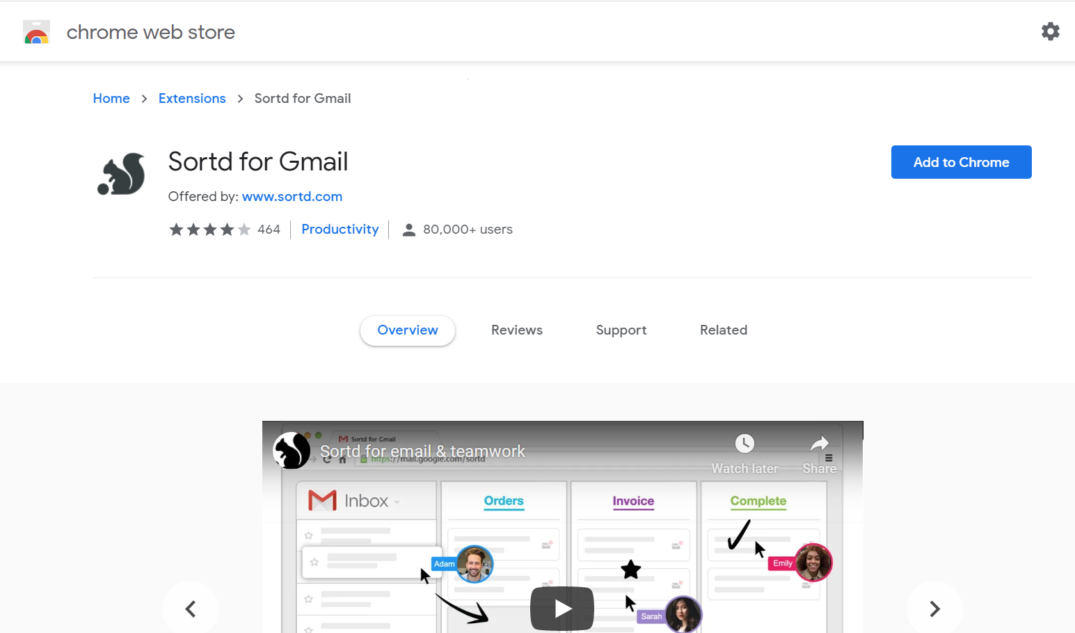 Gmail için sırala