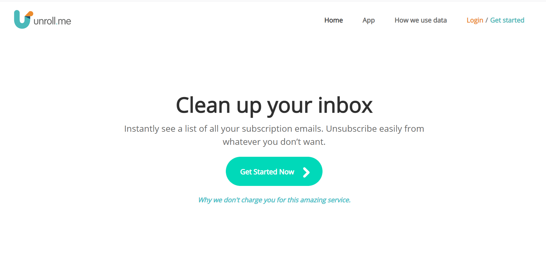 Unrollme Gmail uzantısı