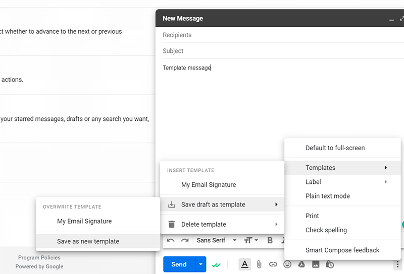 E-posta Şablonunu Gmail'de Kaydet