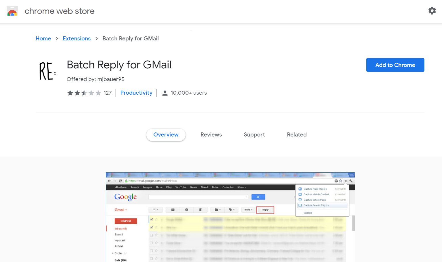 Gmail için toplu yanıt uzantısı