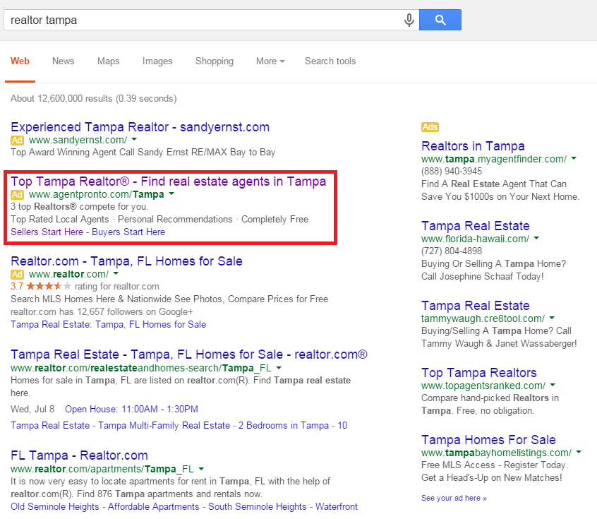 عقارات adwords