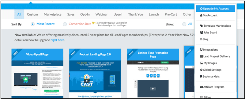 أداة LeadPages