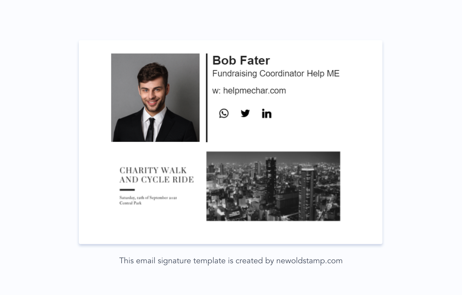 Acara amal dalam tanda tangan email