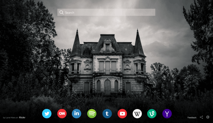 recherche et nouvel onglet par yahoo
