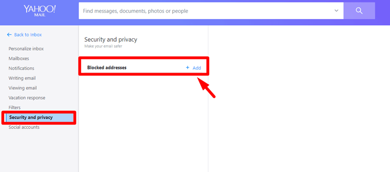 Yahoo bloque l'adresse e-mail