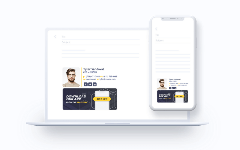 assinatura de e-mail móvel