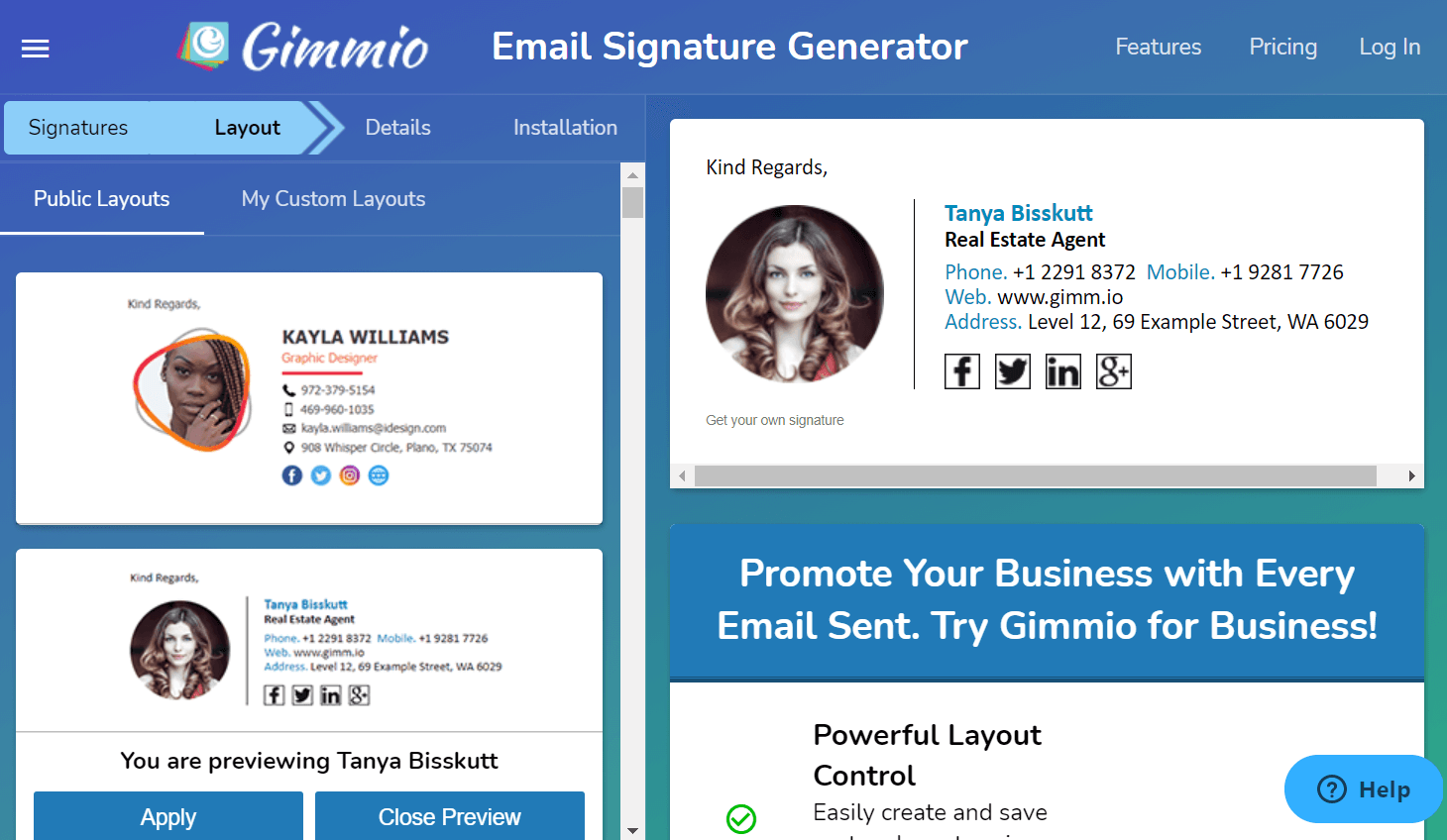 Gimmio-email-generatore di firme